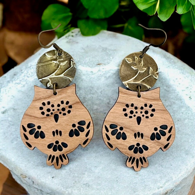 Woodland Owl Earrings