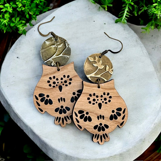 Woodland Owl Earrings