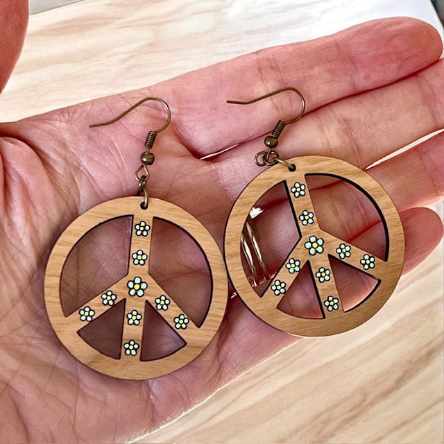 Peace, Love and Daises Dangles