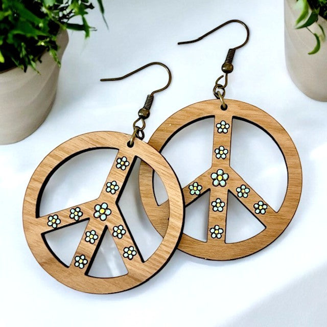 Peace, Love and Daises Dangles