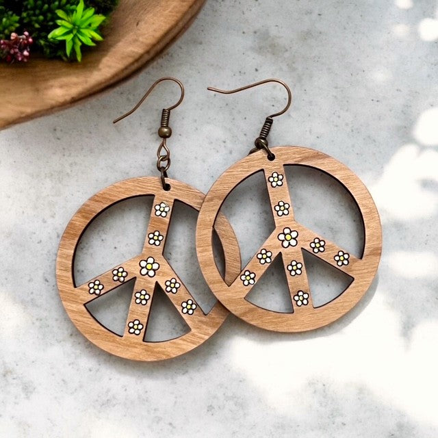 Peace, Love and Daises Dangles