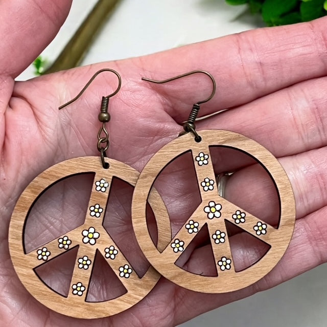 Peace, Love and Daises Dangles