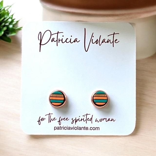 Copper Coast 8mm Mini Stud Earrings
