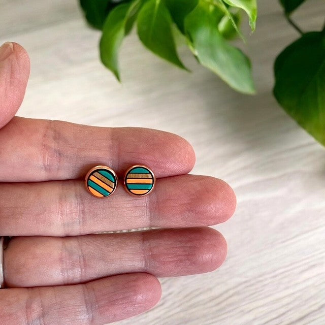 Copper Coast 8mm Mini Stud Earrings