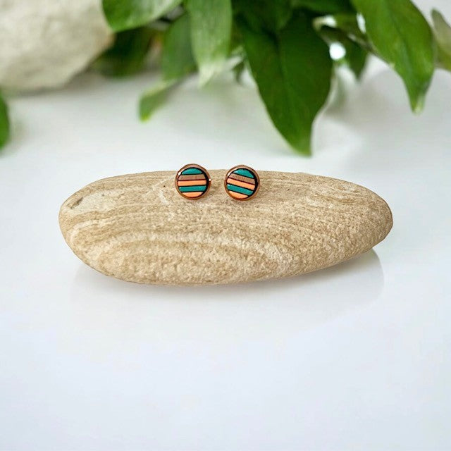 Copper Coast 8mm Mini Stud Earrings