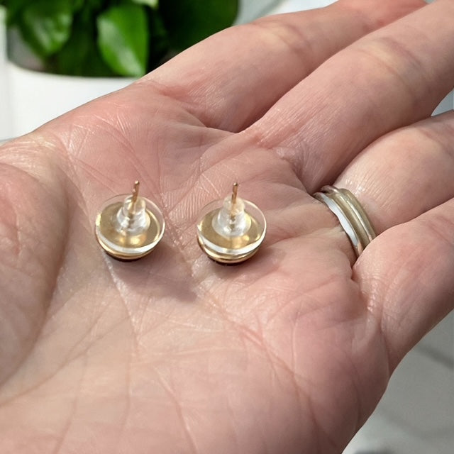 Wood Geometric Mini Studs