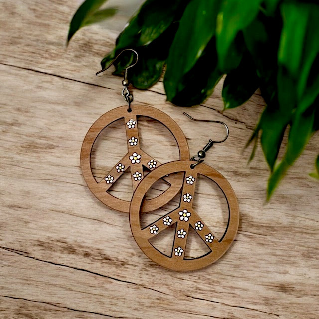 Peace, Love and Daises Dangles