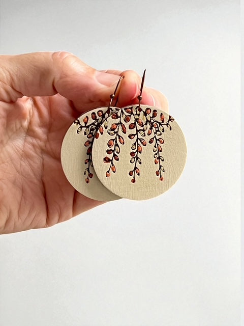 Falling Leaves Round Drop Dangles