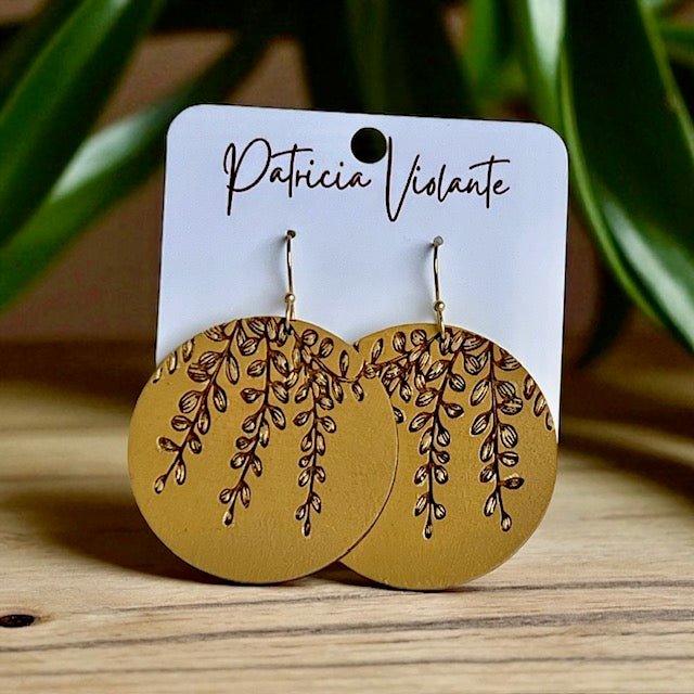 Falling Leaves Round Drop Dangles