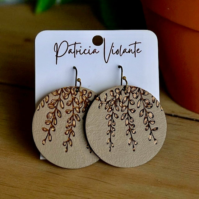 Falling Leaves Round Drop Dangles