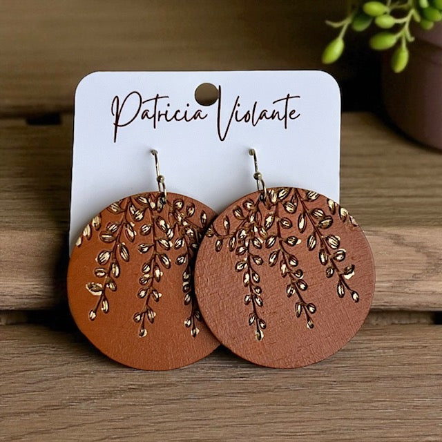 Falling Leaves Round Drop Dangles