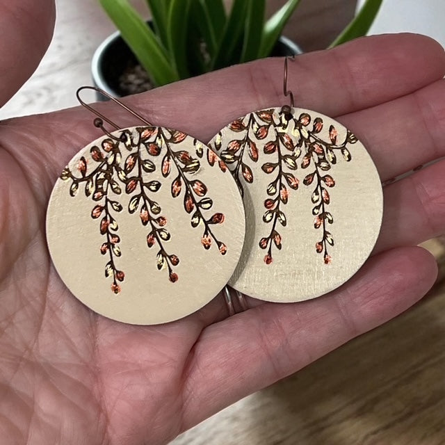 Falling Leaves Round Drop Dangles