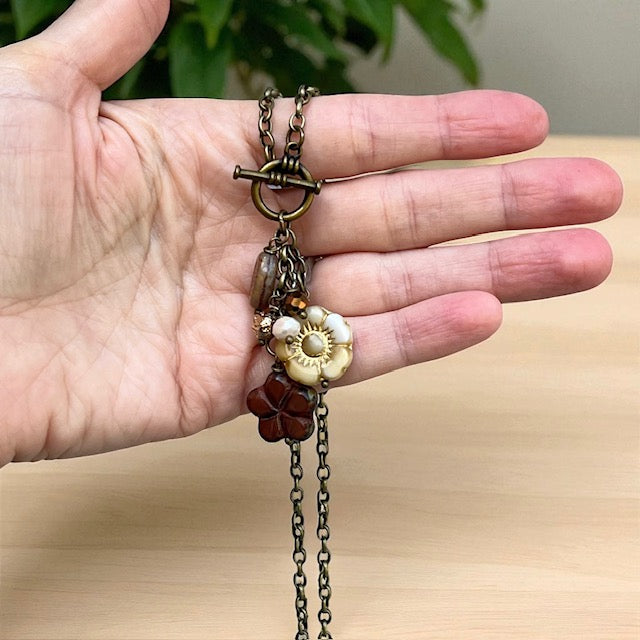 Autumn Czech Glass Toggle Clasp Chain