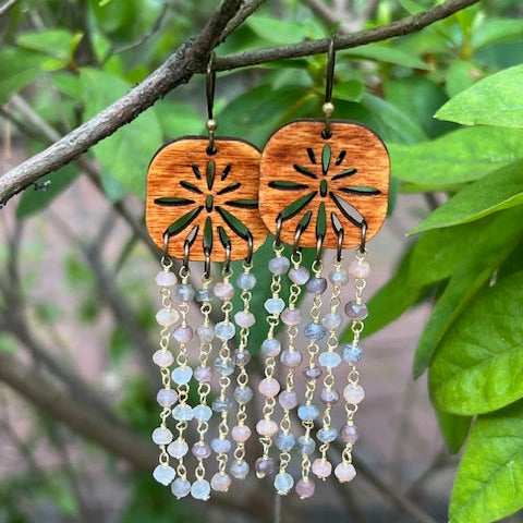 A Free Spirit's Dream Earrings - Oak & Moonstone