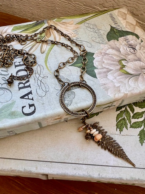 Fern Drop Pendant Necklace