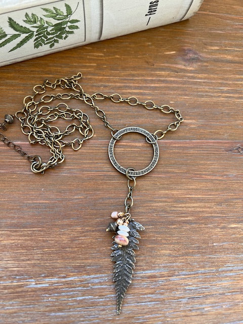 Fern Drop Pendant Necklace