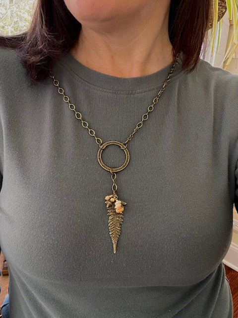 Fern Drop Pendant Necklace