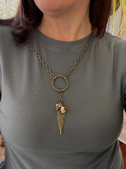 Fern Drop Pendant Necklace