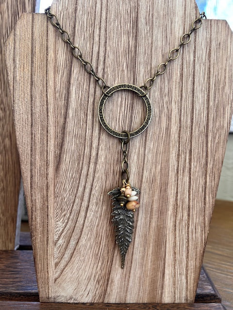 Fern Drop Pendant Necklace