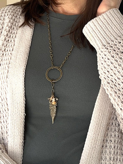 Fern Drop Pendant Necklace