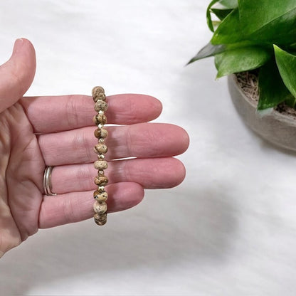 Picture Jasper Stone Cuff Bracelet