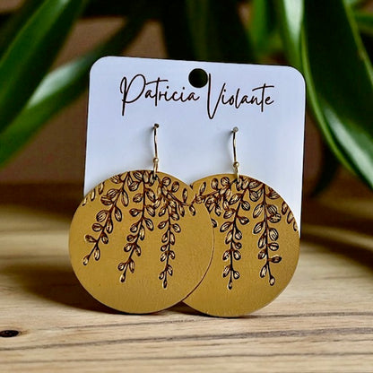 Falling Leaves Round Drop Dangles