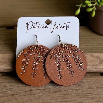 Falling Leaves Round Drop Dangles