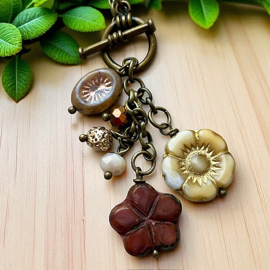 Autumn Czech Glass Toggle Clasp Chain