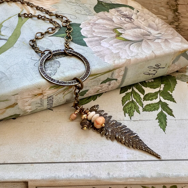 Fern Drop Pendant Necklace