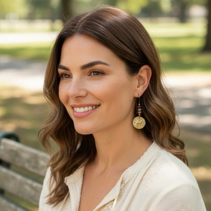 Rustic Bird Boho Earrings
