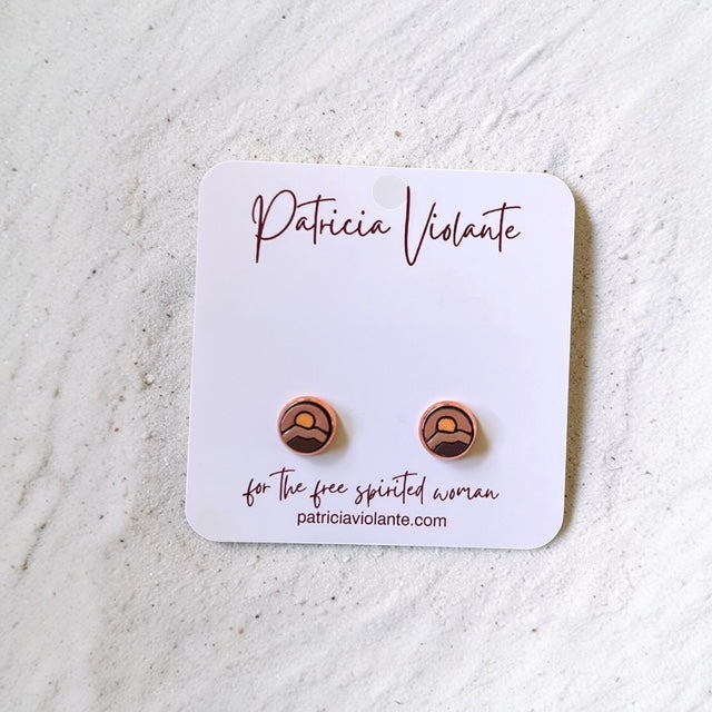 Sunrise, Sunset, Repeat 8mm Mini Stud Earrings